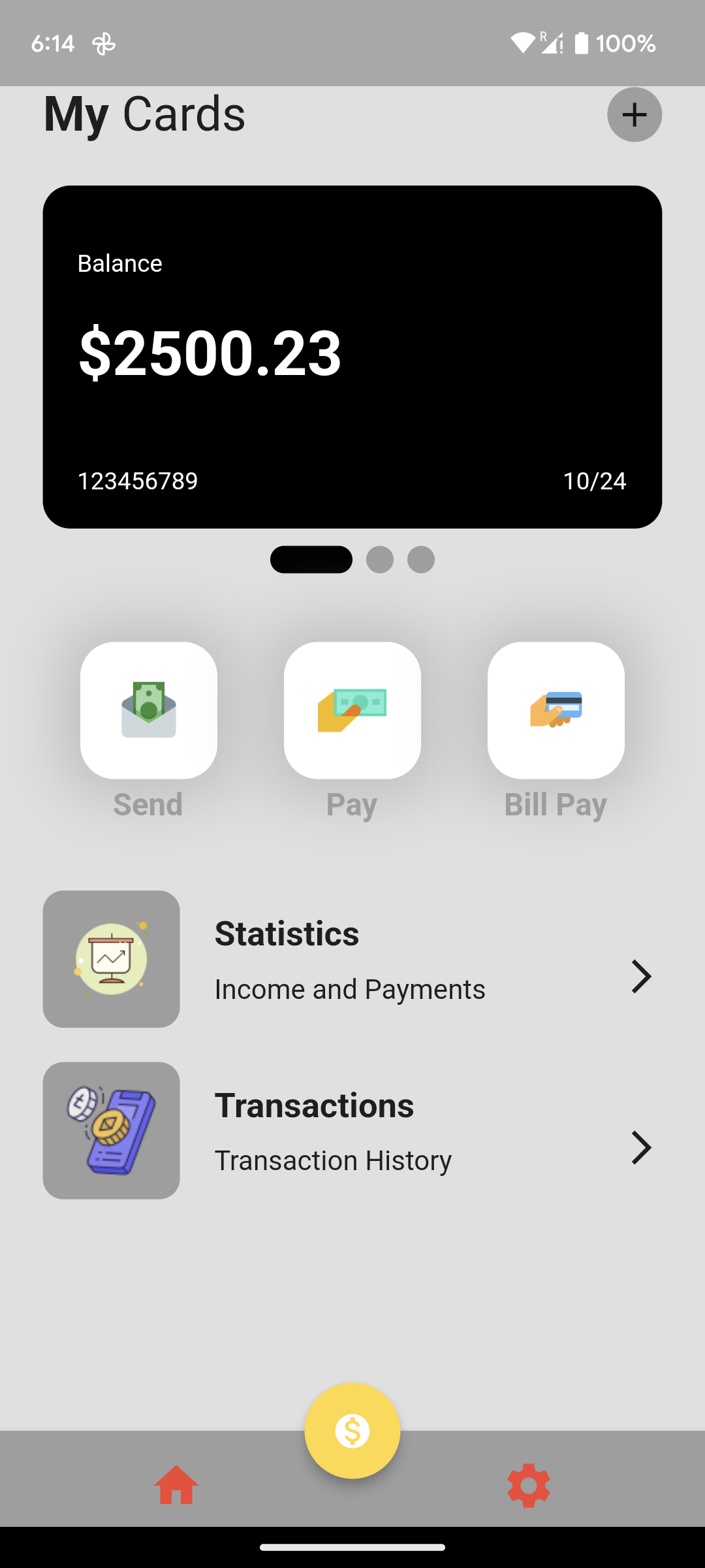 Digital Wallet App UI